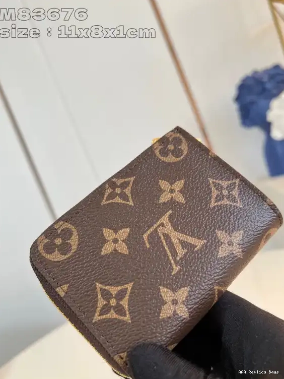 Aaa replica bags Noa Vuitton Compact Louis Wallet-11*8.5*1.5CM 0524
